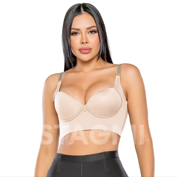 Stagmi Best Push Up Back Smoothing Bra Colombianas Faja "Magic Bra" Full Cup NEW - Picture 15 of 16